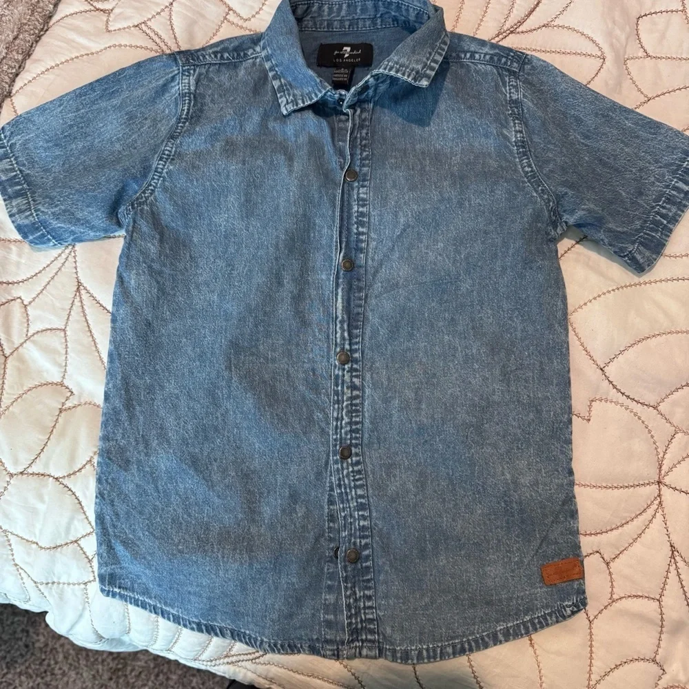 Bundle Denim Blue Kids Button Down Shirt